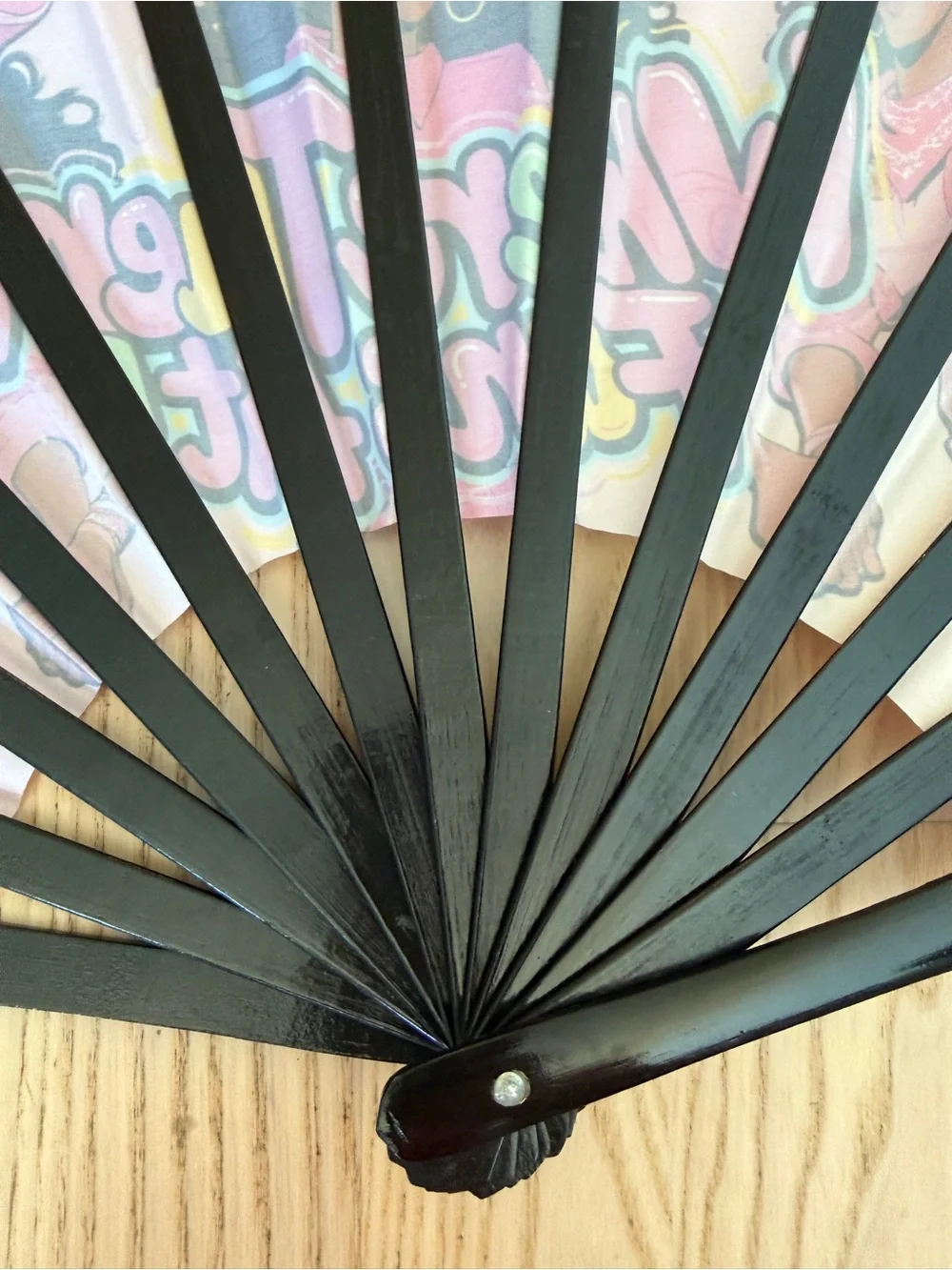 Large Pink Beyoncé Themed 'Where Them Fans At!' Folding Hand Fan